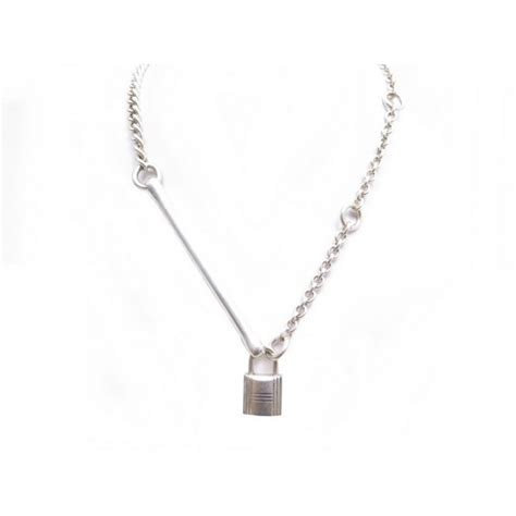 collier hermes cadenas mors droit en argent massif 87